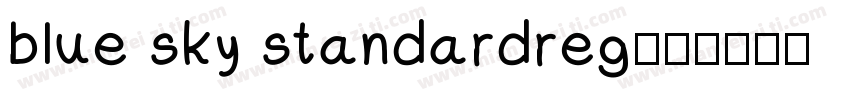blue sky standardreg字体转换